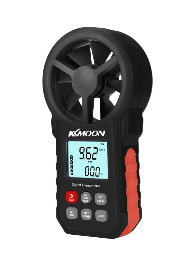 KKmoon LCD Handheld Anemometer Black 16.5x8.5x3.9cm  - Image 1
