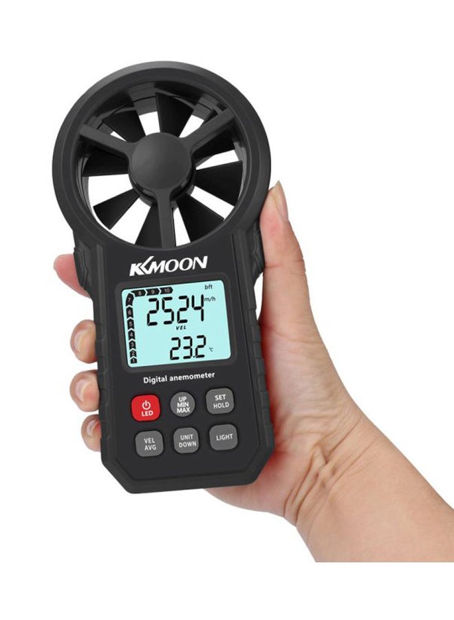 KKmoon LCD Handheld Anemometer Black 16.5x8.5x3.9cm  - Image 4
