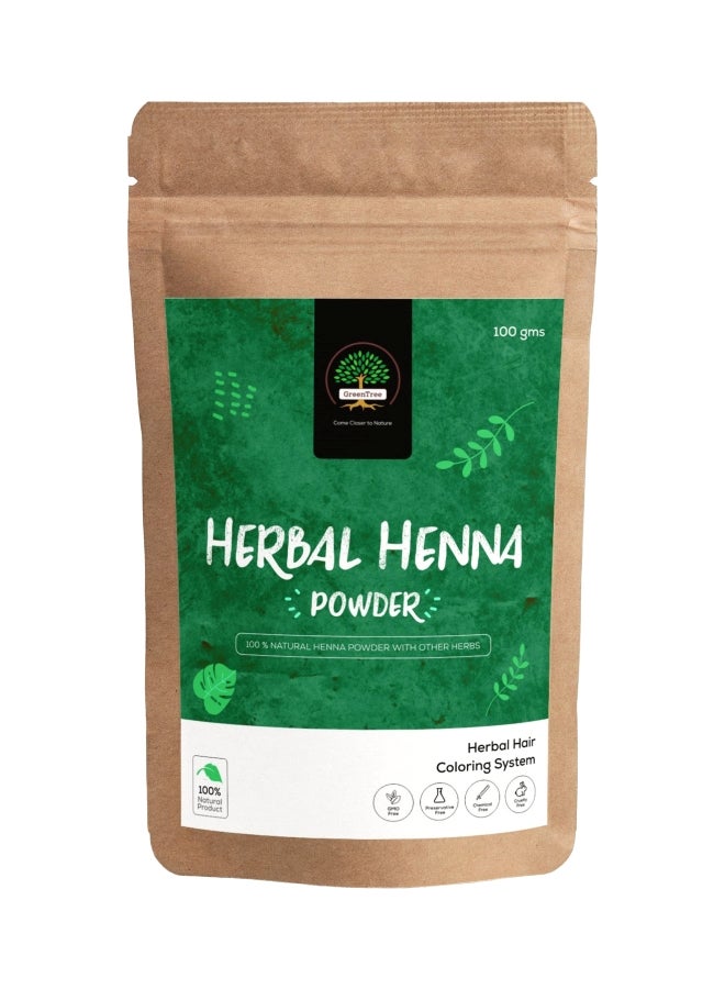 بودرة عشبية لصبغ الشعر حناء 100جرام