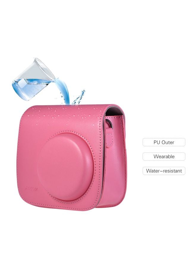 Instant Camera Case Bag With Strap For Fujifilm Instax Mini 9/8/8+/8s Flamingo