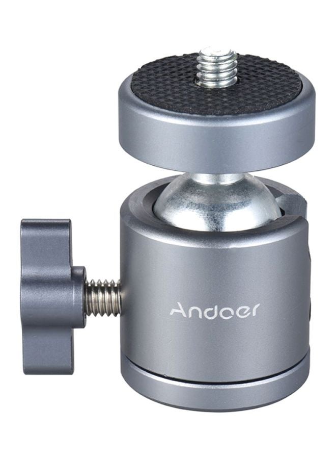 ANDOER Mini Tripod Adapter Ballhead Mount Grey - Image 1