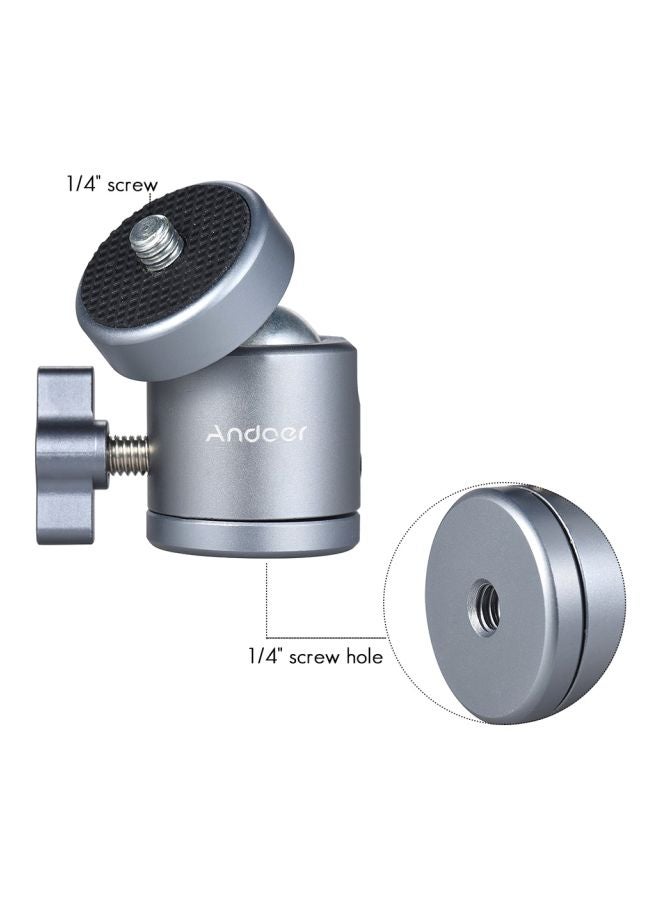 ANDOER Mini Tripod Adapter Ballhead Mount Grey - Image 4