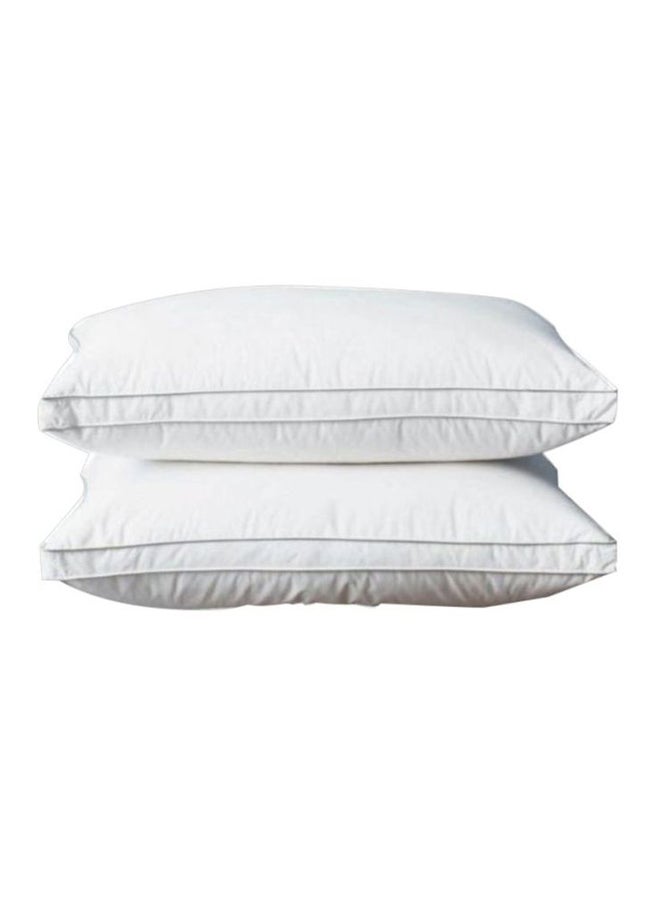 Hours 4-Piece Pillow And Cover Set Cotton White 48x74centimeter 