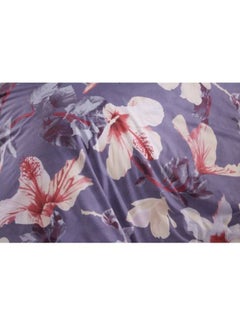 4-Piece Florist Duvet Cover Set Cotton Purple/Beige/Red King - v1596202409/N24559362A_4