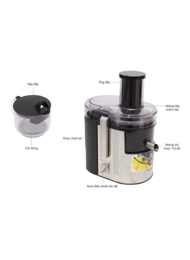 Panasonic Wide Tube Juice Extractor 500.0 W MJ-DJ01 Silver/Black - Image 4