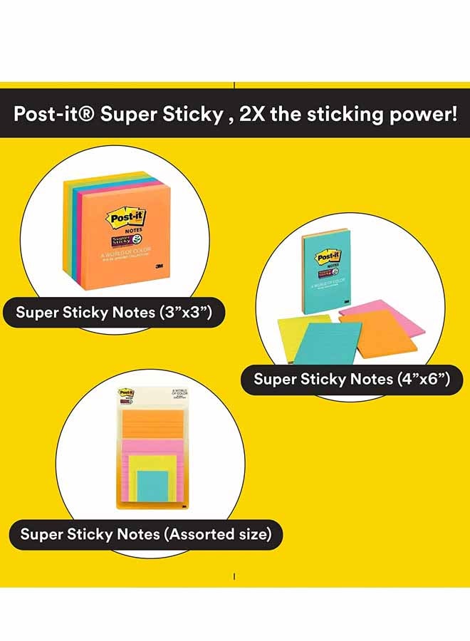 3M 400-Piece Sticky Note Yellow/Blue/Green - Image 2