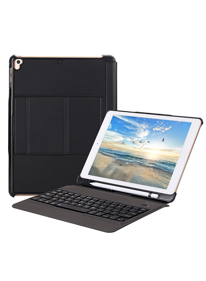 T201 Wireless Keyboard Folio Folding Leather Case Cover For Tablet Blue - Image 4