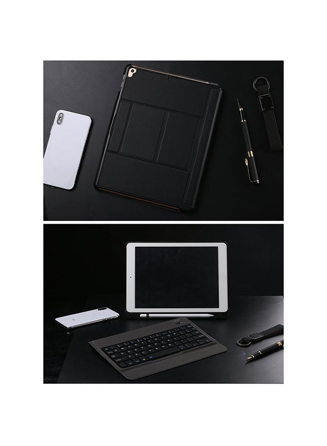 T201 Wireless Keyboard Folio Folding Leather Case Cover For Tablet Blue - Image 5