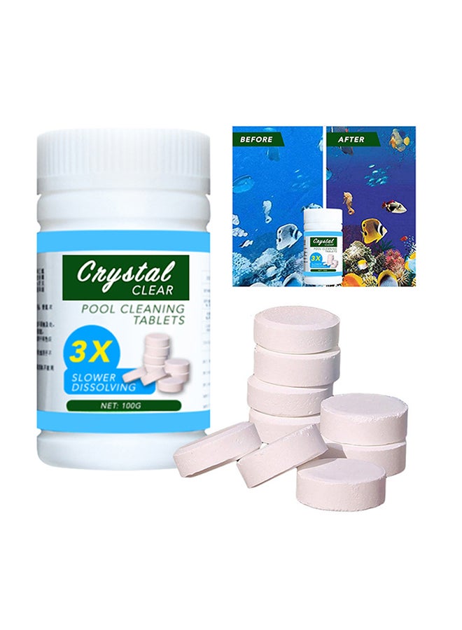 Pool Cleaning Tablet With Floating Pool Dispenser Blue 15x10x15cm