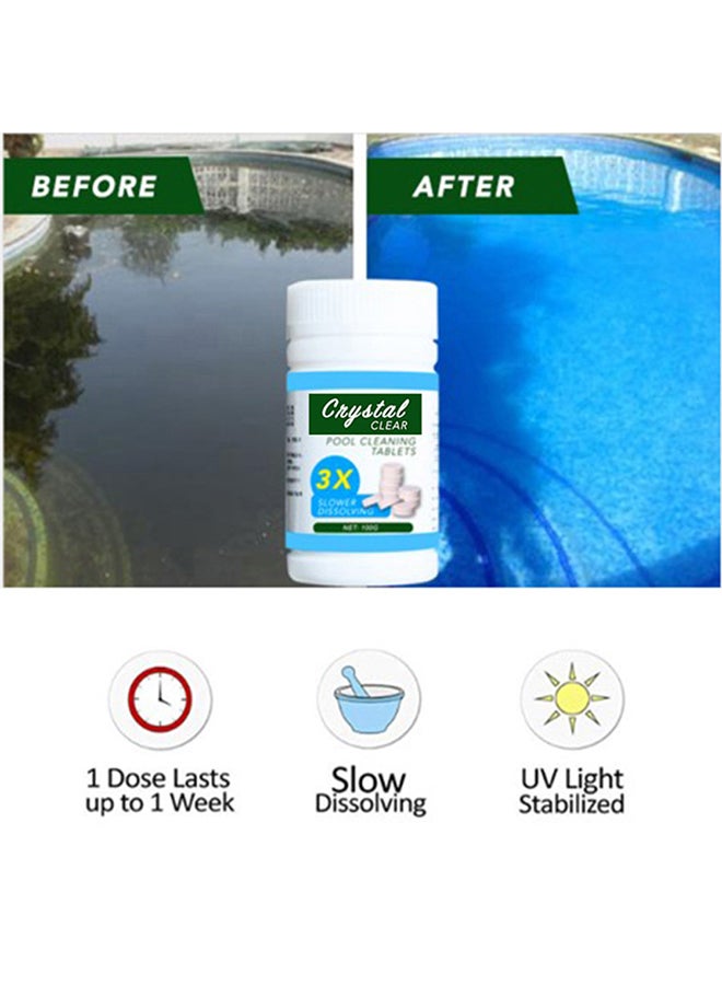 Pool Cleaning Tablet With Floating Pool Dispenser Blue 15x10x15cm