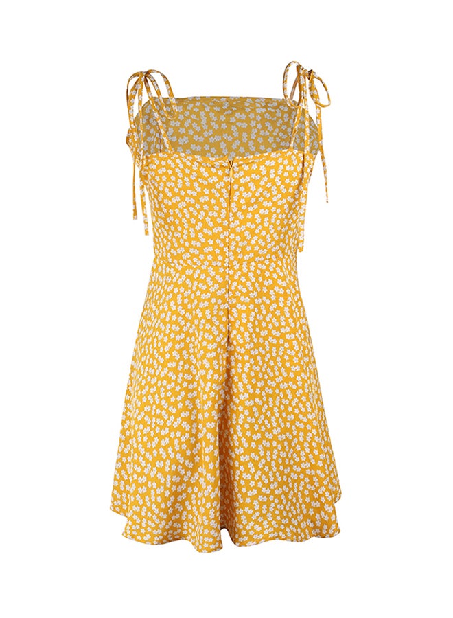 Floral Blossom Print Dress Yellow - Image 2
