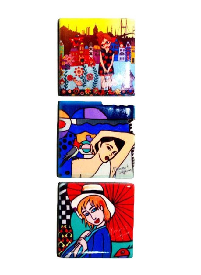Biggdesign 3-Piece Special Artist Fridge Magnet Set Multicolour 5 x 5cm  - Image 2