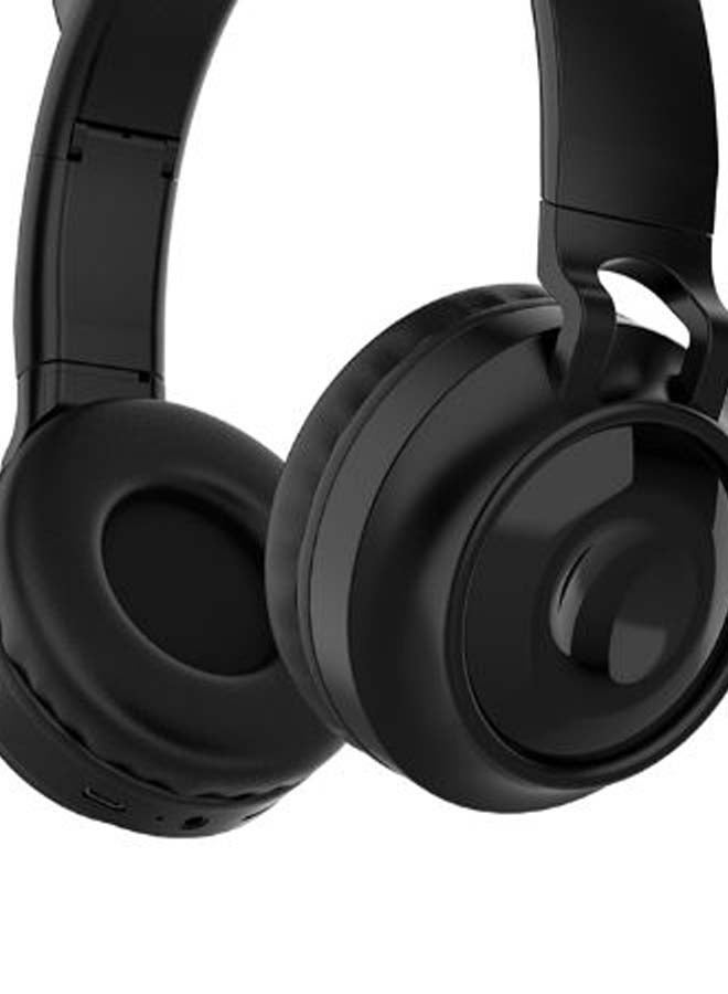 Glowing Cat Ear Bluetooth Wireless On-Ear Headphones With Microphone Black/White - Image 2
