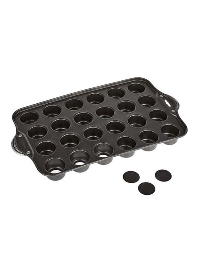 يونيفرس قالب كيك مانع للالتصاق مكون من 24 تجويفا أسود 39x26سم - Image 2