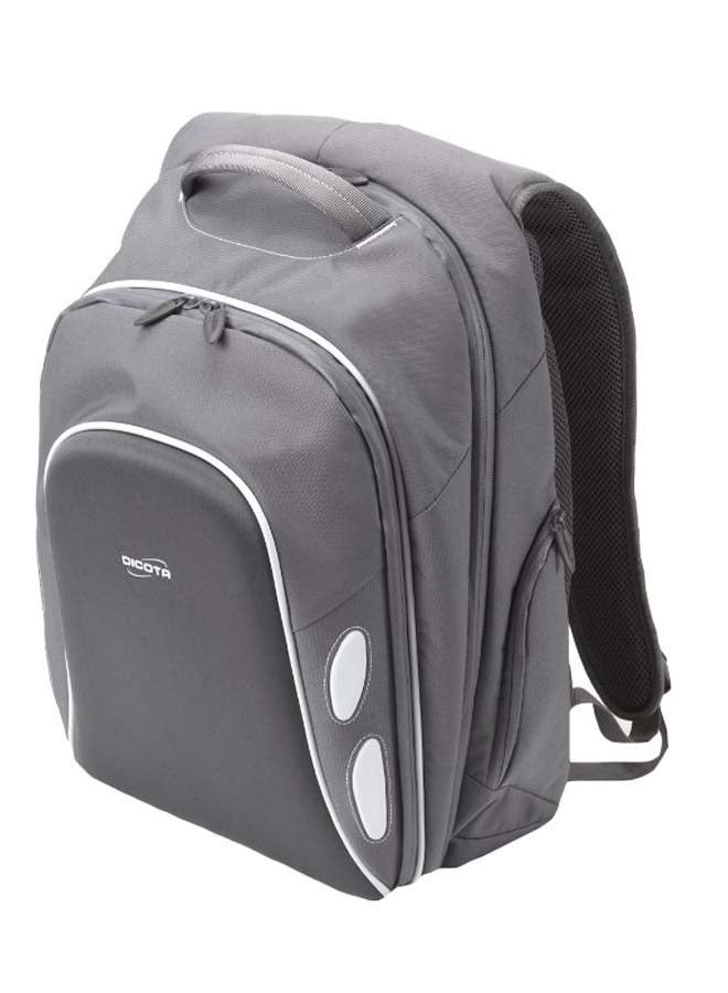 DICOTA Protective Zipper Closure Backpack For 15-Inch Laptops Grey/White - Image 1