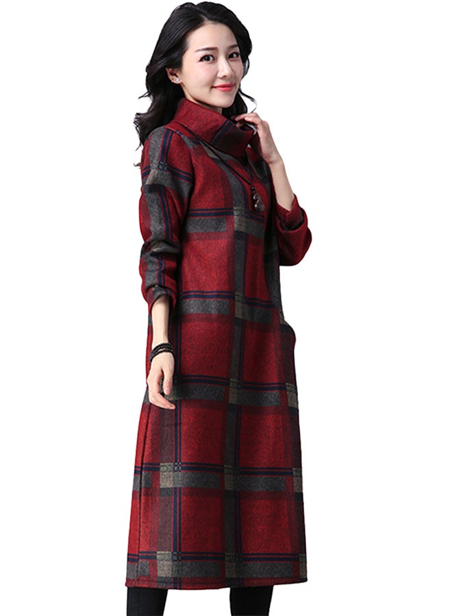 Generic - Plaid Check Dress Red - Image 1