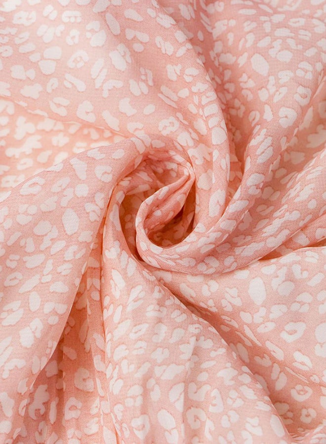Allover Print Ruffle Beach Dress Pink - Image 3