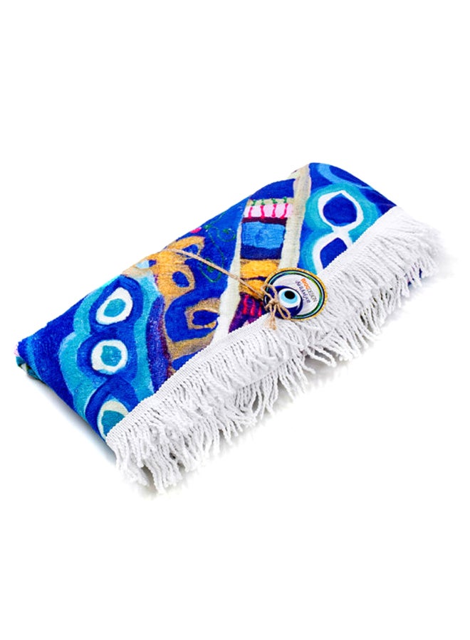 بيج ديزاين منشفة شاطئ دائرية بتصميم فتاة بزي تقليدي متعدد الألوان 150سم - Image 2