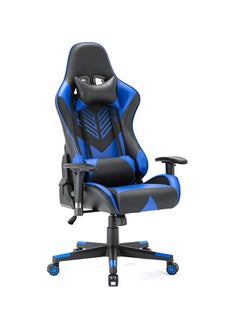 Blitzed Ergonomically Designed Super Comfort Gaming Chair With Headrest Pillow, Lumbar Cushion And Retractable Footrest Blue/Black 83x65x32cm  - Image 3