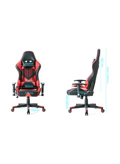 Blitzed Gaming Chair With Head Pillow And Lumbar Cushion Seoul Red  - Image 5