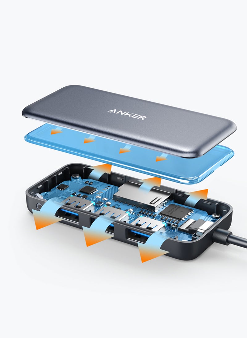 Anker - Premium 5-In-1 USB C Hub Grey - Image 1