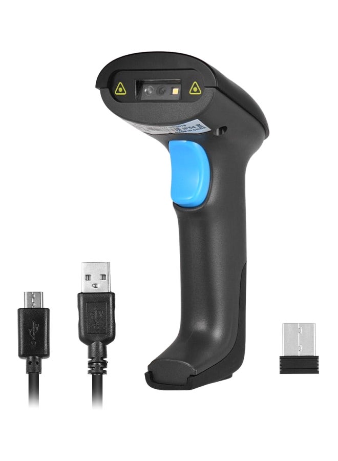 Aibecy - 3-In-1 Handheld Wireless Bar Code Scanner Black/Blue - Image 1