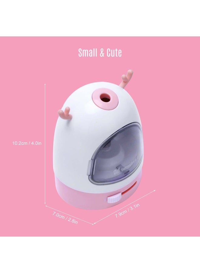 tenwin Electric Pencil Sharpener Pink/White/Clear - Image 2