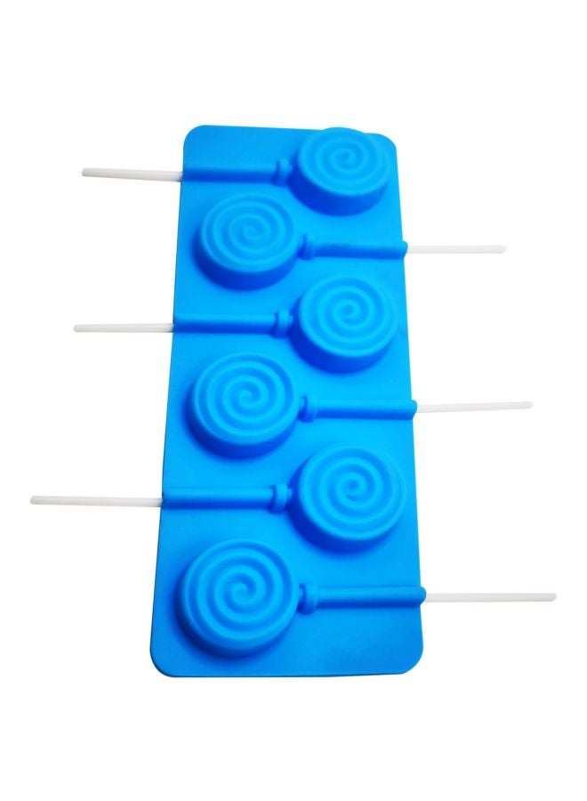asmat Fondant Lollipop Mould With Reusable Stick Blue 25x9.5cm  - Image 1