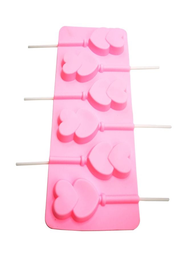 asmat Lollipop Mould With Reusable Stick Pink 25x9.5cm - Image 1
