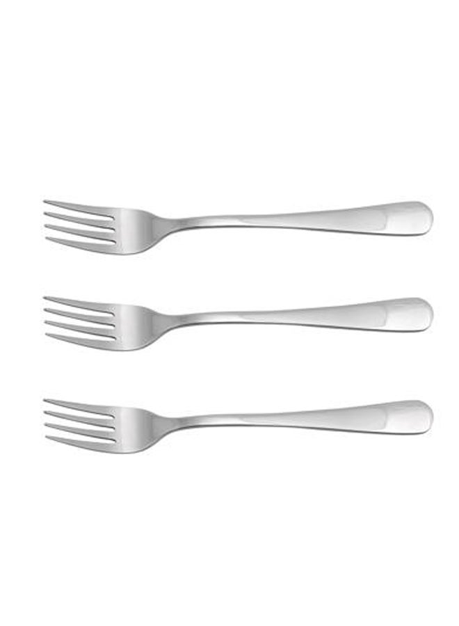 Royalford 3 Pcs 19Cm Stainless Steel Table Fork 100% Food Grade Silver - Image 1