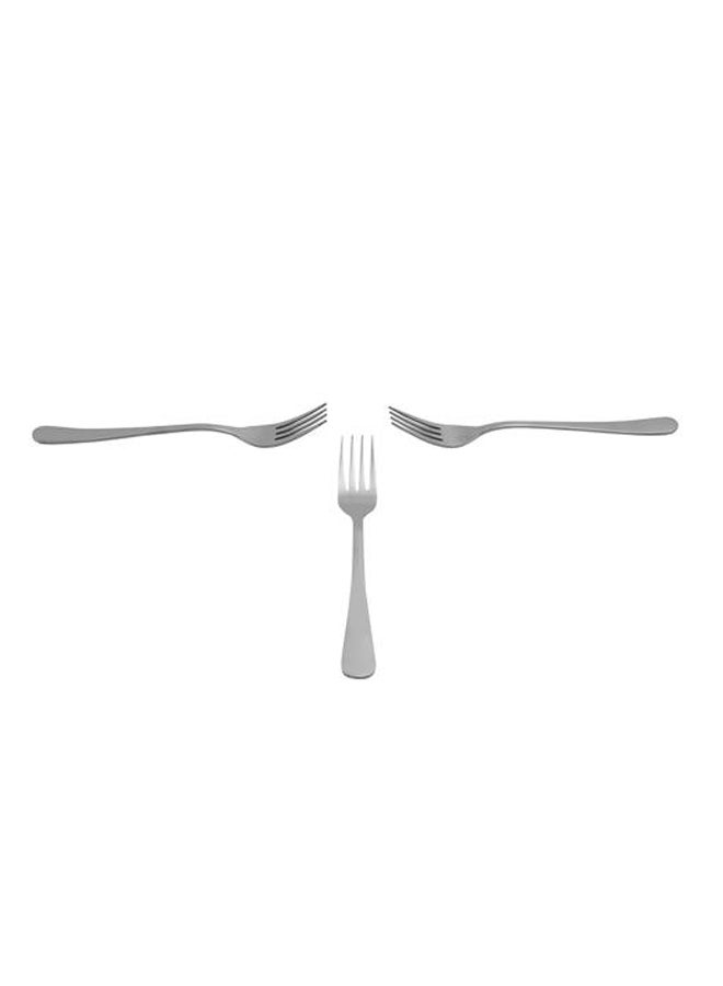 Royalford 3 Pcs 19Cm Stainless Steel Table Fork 100% Food Grade Silver - Image 4