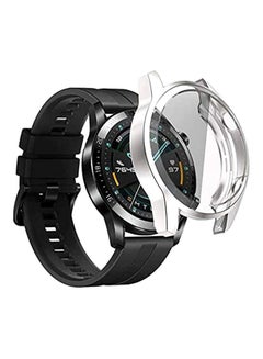 VINSOC Protective Anti-Scratch TPU Case Cover For Huawei GT2 Smartwatch Silver/Clear  - Image 4