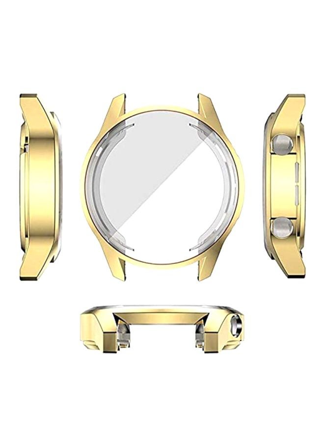 فينسوك غطاء حماية واقٍ مضاد للخدش من البولي يوريثان الحراري لساعة هواوي GT2 الذكية ذهب / شفاف - Image 5