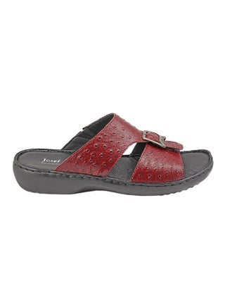 Textured Arabic Sandals Bordo