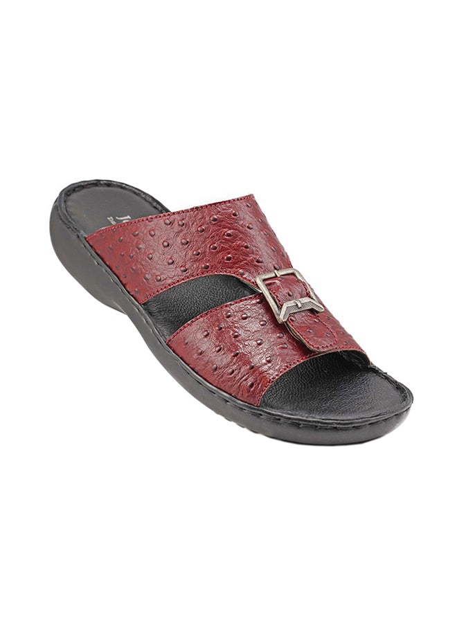 Textured Arabic Sandals Bordo - v1596454396/N39170664V_2