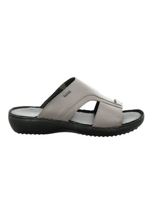 Logo Detail Arabic Sandals Grey
