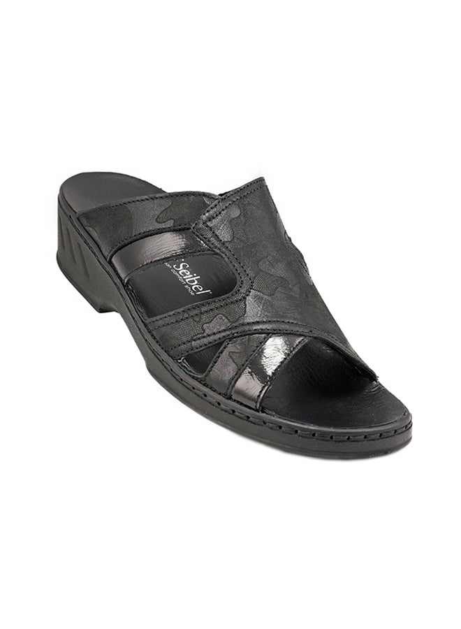 Josef Seibel - Camo Print Sandals Black - Image 1
