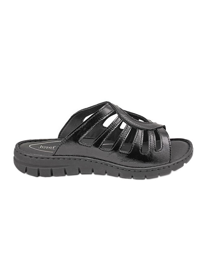 Josef Seibel Leather Sandals Black - Image 1