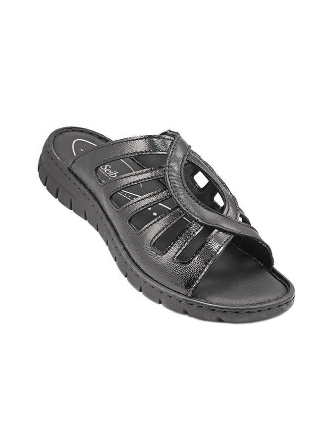 Josef Seibel Leather Sandals Black - Image 2