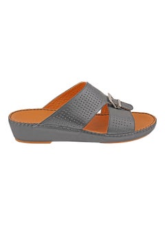 Perforated Strap Sandals Black