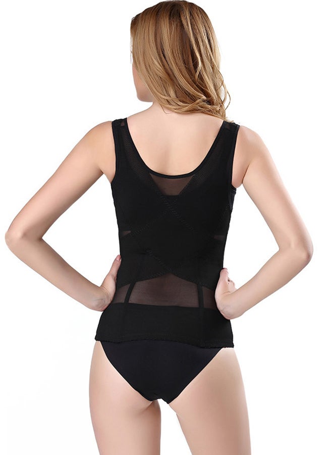 جوي شيك بدلة داخلية للتنحيف بنقشة زهور ومزودة بخطافات للإغلاق أسود - Image 2