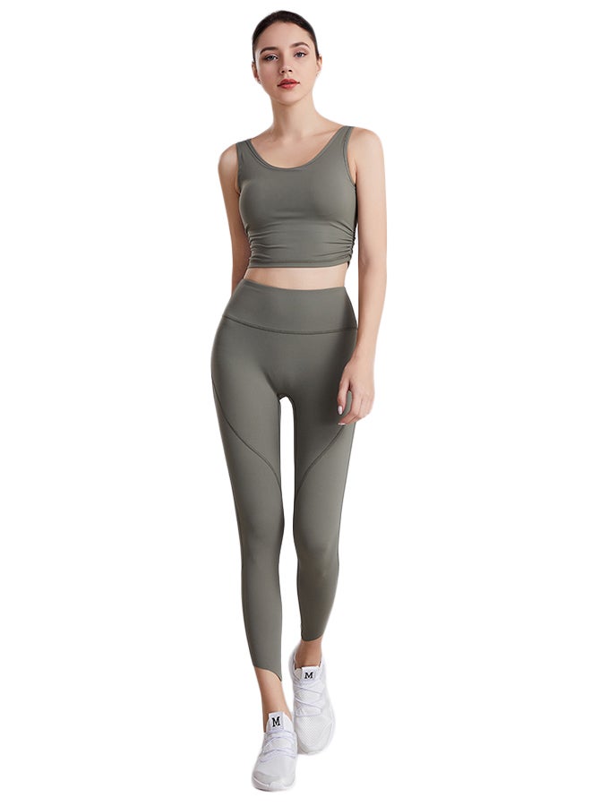Joychic - Solid Sports Leggings Green - Image 1