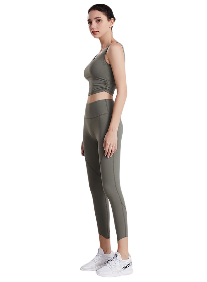 Joychic - Solid Sports Leggings Green - Image 1