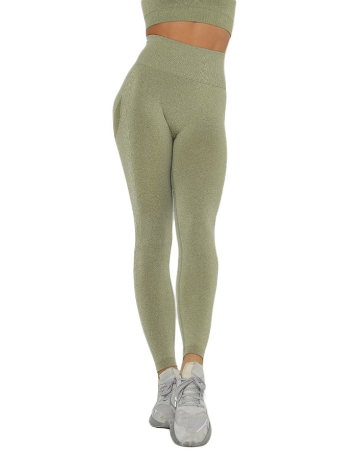 Joychic - Breathable High-Waist Leggings Green - Image 1