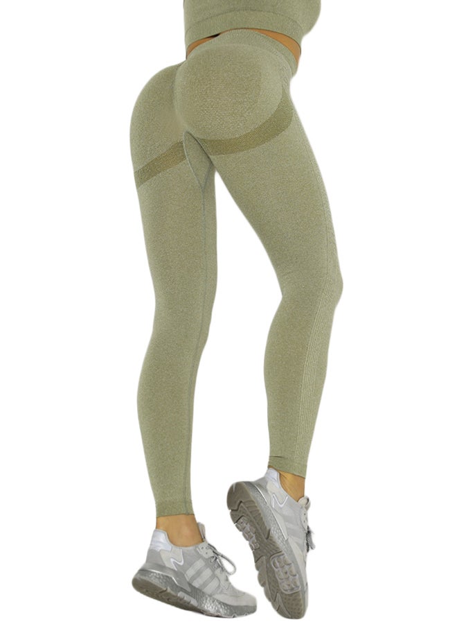 Joychic - Breathable High-Waist Leggings Green - Image 1