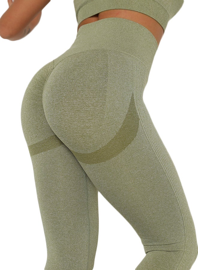 Joychic - Breathable High-Waist Leggings Green - Image 1