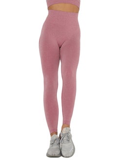 Melange High Waist Leggings Pink