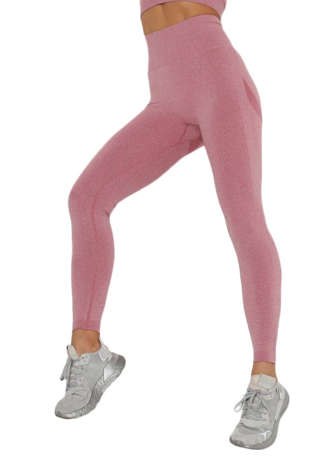 Joychic - Melange High Waist Leggings Pink - Image 1
