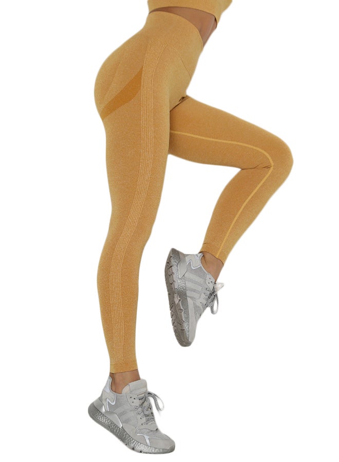 Joychic - Melange High Waist Leggings Yellow - Image 1