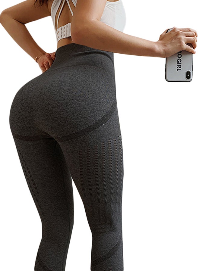 Joychic - Breathable High-Waist Leggings Black - Image 1